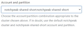 Selection of account Partition