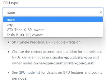 Open Ondemand GPU select